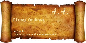 Alexy Andrea névjegykártya