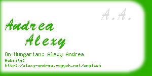 andrea alexy business card